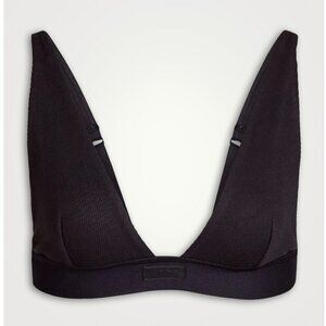 SKIMS Cotton Plunge Bralette, M